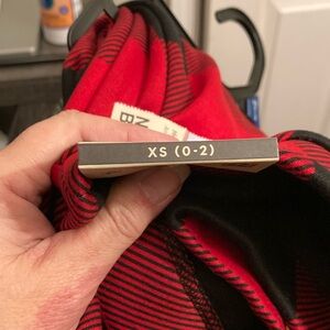 XS (0-2) high rise leggings ankle length NB for lined leggings Buffalo plaid